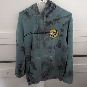 Tie dye Santa Cruz hoodie, size M